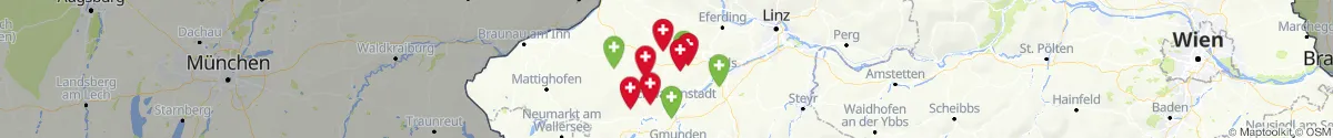 Map view for Pharmacies emergency services nearby Weibern (Grieskirchen, Oberösterreich)